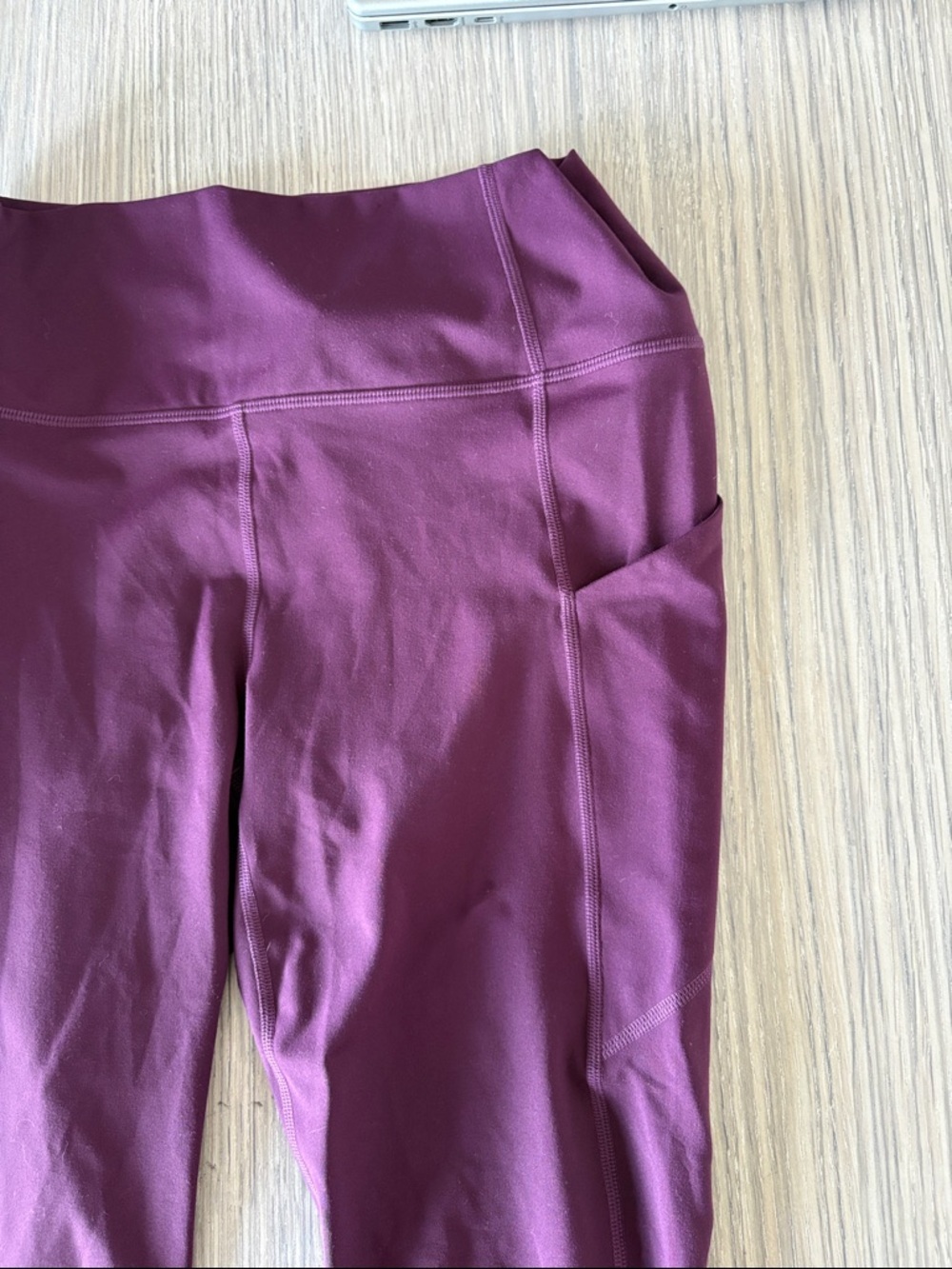 Fabletics PureLuxe High Rise Leggings Burgundy Purple Size M - Picture 4 of 7
